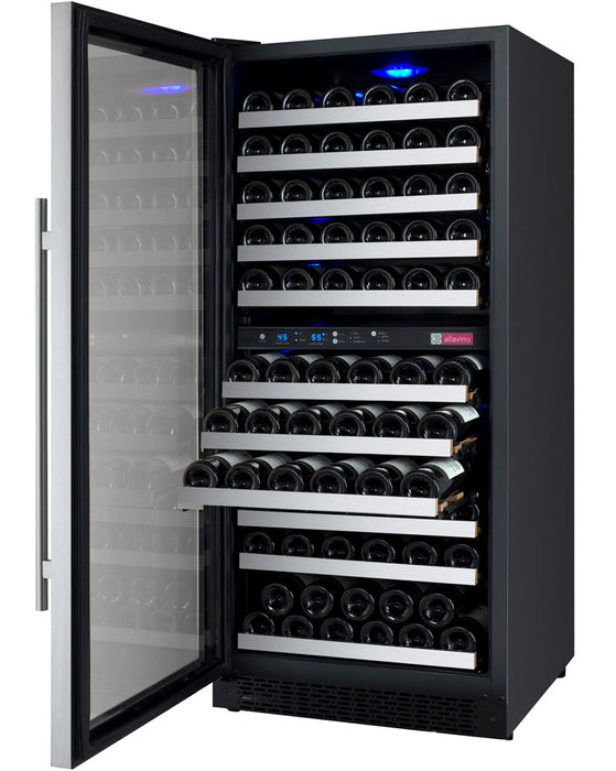 Allavino - 24"  121-Bottle Dual-Zone FlexCount II Tru-Vino Wine Cooler (AO VSWR121)