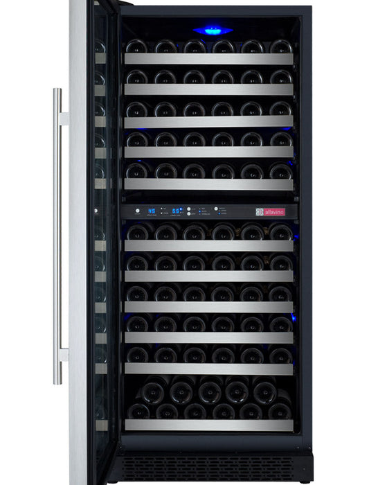 Allavino - 24"  121-Bottle Dual-Zone FlexCount II Tru-Vino Wine Cooler (AO VSWR121)