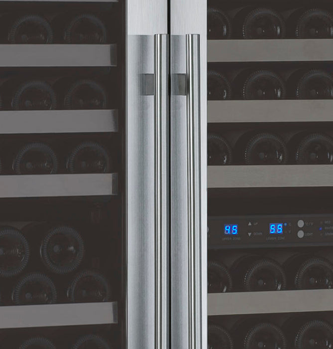 Allavino -  47" 249-Bottle Three-Zone FlexCount II Tru-Vino Side by Side Stainless Steel Wine Cooler (BF 3Z-VSWR2128-S20)