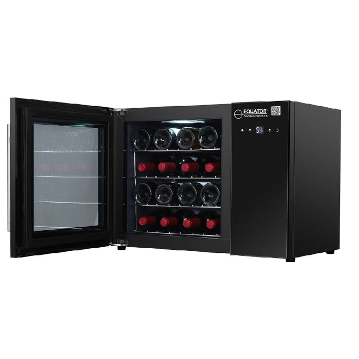 Equator Advanced Appliances - 25" 16-Bottle Single-Zone Sleek Black Wine Cooler (WR 16)