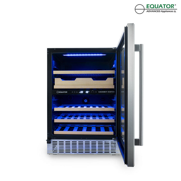 Equator Advanced Appliances - 24" 43-Bottle Dual-Zone Stainless Steel Wine and Beverage Center (GC 43)