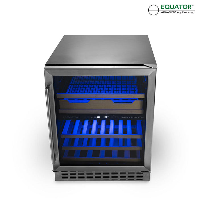 Equator Advanced Appliances - 24" 43-Bottle Dual-Zone Stainless Steel Wine and Beverage Center (GC 43)