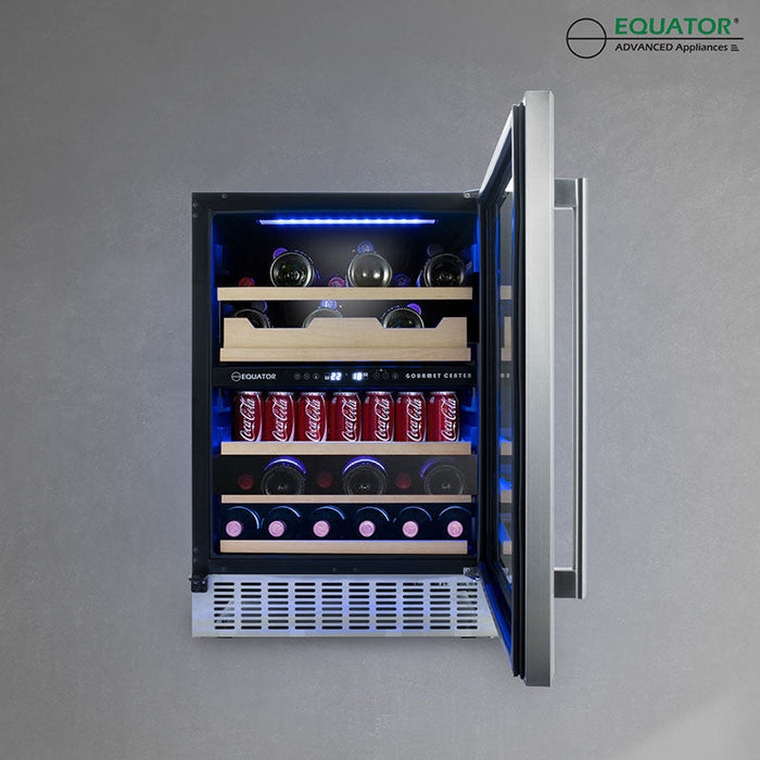 Equator Advanced Appliances - 24" 43-Bottle Dual-Zone Stainless Steel Wine and Beverage Center (GC 43)