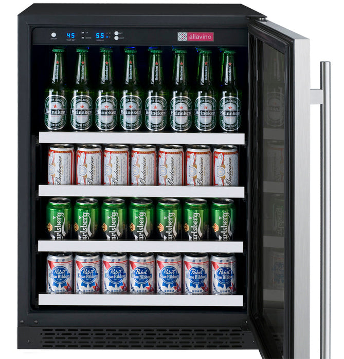 Allavino - 24"  FlexCount II Tru-Vino Beverage Center in Stainless Steel & Glass Door (AO VSBC24)