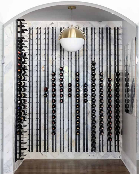 Ultra Wine Racks Straight Wall Rails – 3FT Metal Wine Rack (9 Bottles)