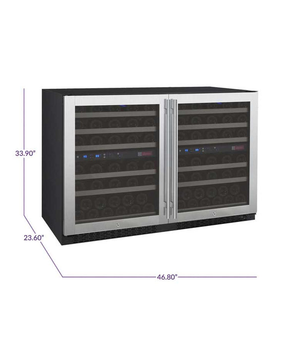 Allavino - 47" 112-Bottle Dual-Zone Wine Cooler (BF 2X-VSWR56) FlexCount II Side by Side