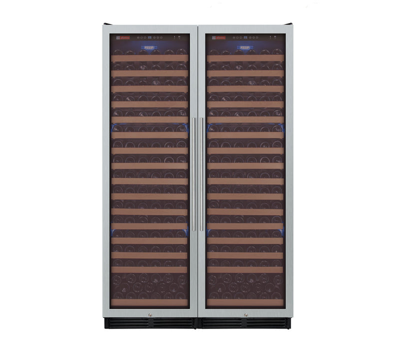 Allavino - 48"  348-Bottle Dual-Zone FlexCount Classic II Tru-Vino Side by Side Stainless Steel Wine Cooler (BF 2X-YHWR174-1S20)