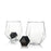 4-Piece Faceted Tumbler & Hexagonal Basalt Stone Set by Viski (9047)