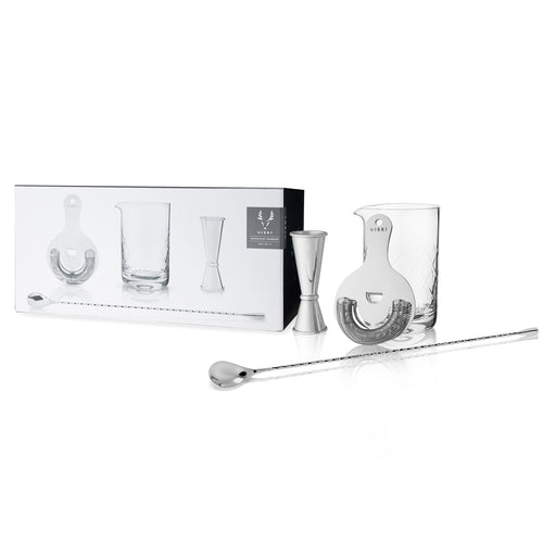 4-Piece Stainless Steel Mixologist Barware Set by Viski® (5307)