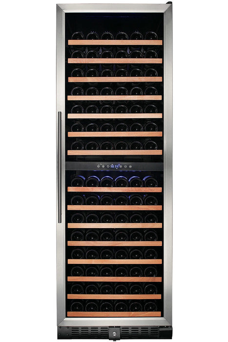 Smith & Hanks - 24" 166-Bottle Dual-Zone Wine Cooler Stainless Steel Trim Glass Door (RE100004)