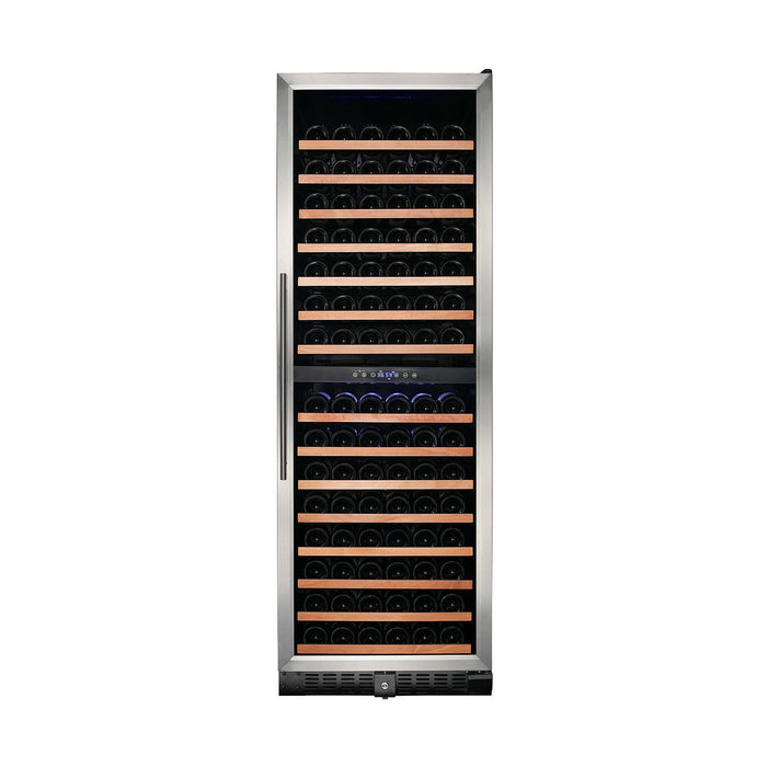 Smith & Hanks - 24" 166-Bottle Dual-Zone Wine Cooler Stainless Steel Trim Glass Door (RE100004)