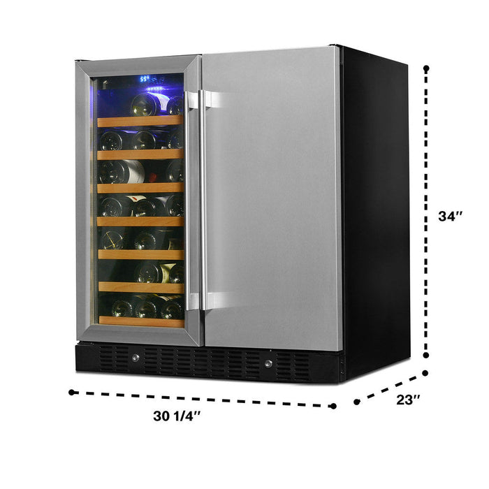 Smith & Hanks - 32" Dual-Zone Built-In/Freestanding Stainless Steel Wine & Beverage Center (RE100050)