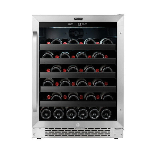 Whynter - 24" 46-Bottle Single-Zone Built-in Undercounter Stainless Steel Wine Cooler (BWR-408SB)