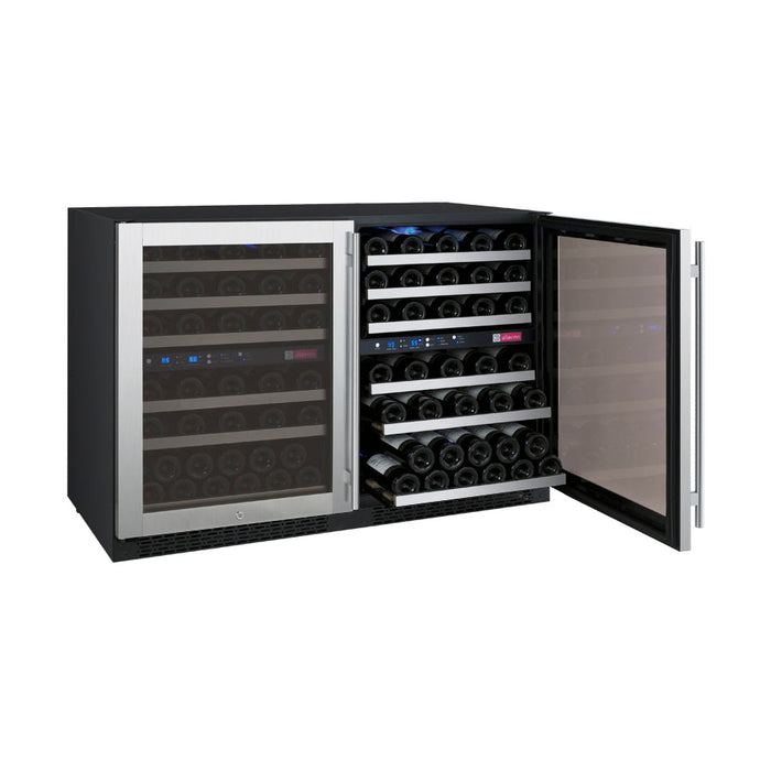 Allavino - 47" 112-Bottle Four-Zone Wine Cooler (BF 2X-VSWR56) - FlexCount II Tru-Vino Side by Side