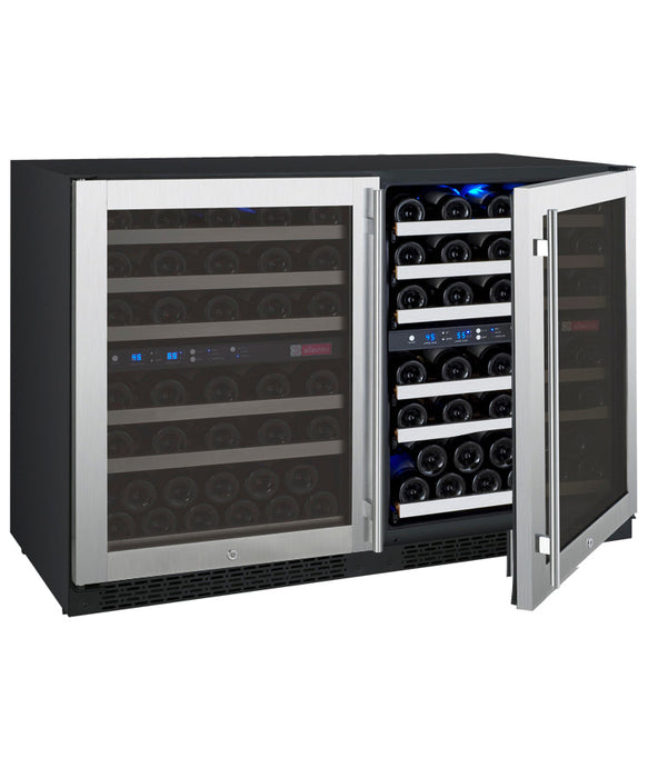 Allavino - 47" 112-Bottle Four-Zone Wine Cooler (BF 2X-VSWR56) - FlexCount II Tru-Vino Side by Side