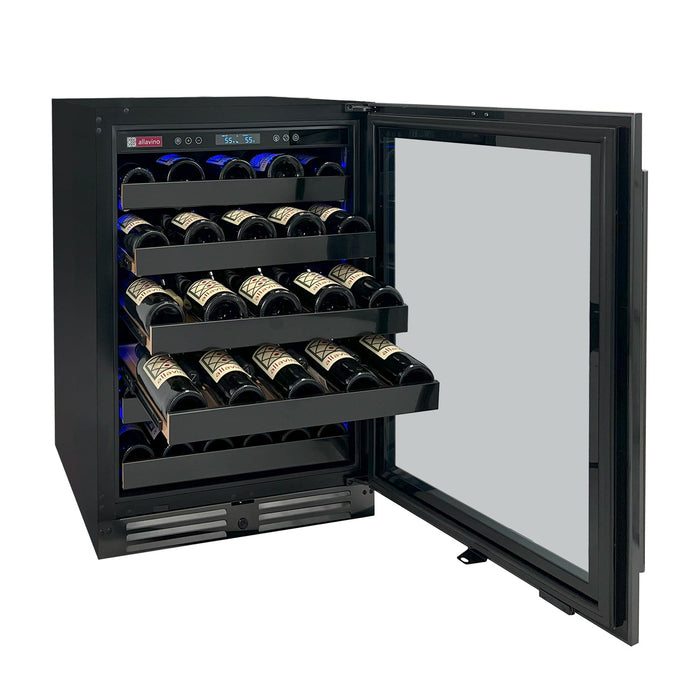 Allavino - 24" 50 Bottle Reserva Series Single Zone Black Stainless Steel Wine Cooler (BDW5034S-1BSR)