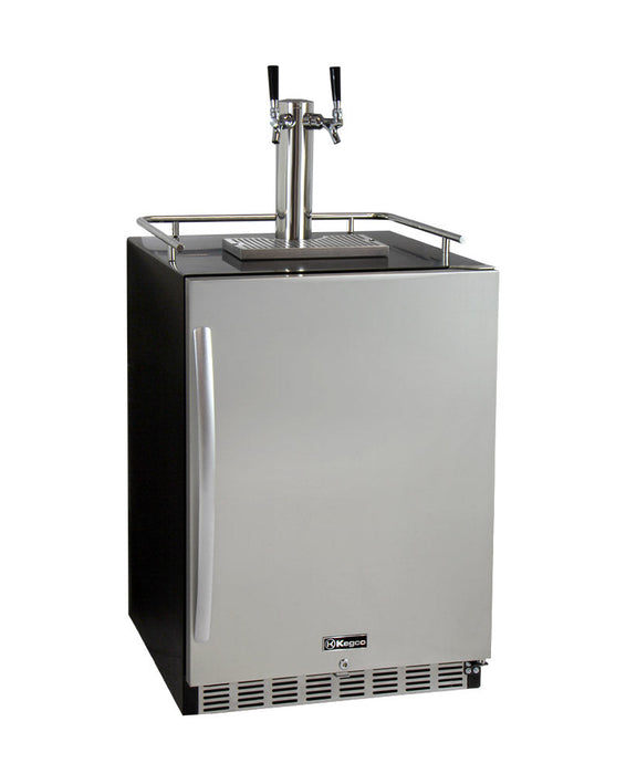 Kegco - 24"  Stainless Steel Built-in Kegerator w/-Tap Kit (HK38BSU)