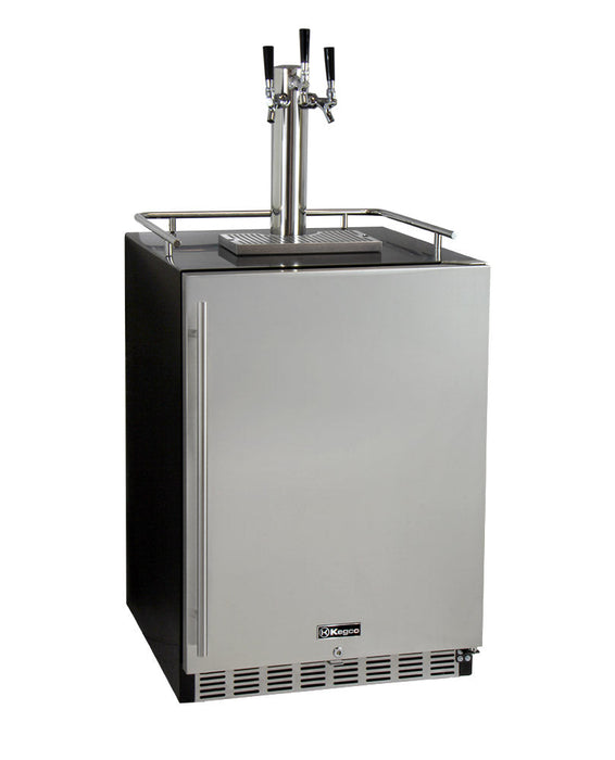 Kegco - 24"  Stainless Steel Built-in Kegerator w/-Tap Kit (HK38BSU)