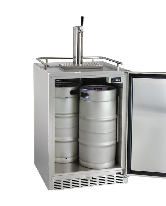 Kegco - 24"  All Stainless Steel Cold Brew Coffee Outdoor Built-in Kegerator (ICHK38SSU)