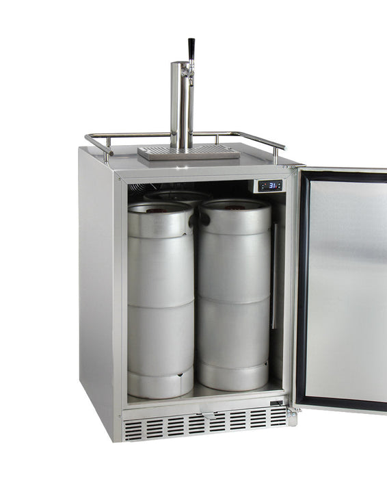 Kegco - 24"  All Stainless Steel Cold Brew Coffee Outdoor Built-in Kegerator (ICHK38SSU)