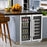 Whynter - 30" 33-Bottle/88 Can Dual-Zone Built-in French Door Wine & Beverage Center (BWB-3388FDS)