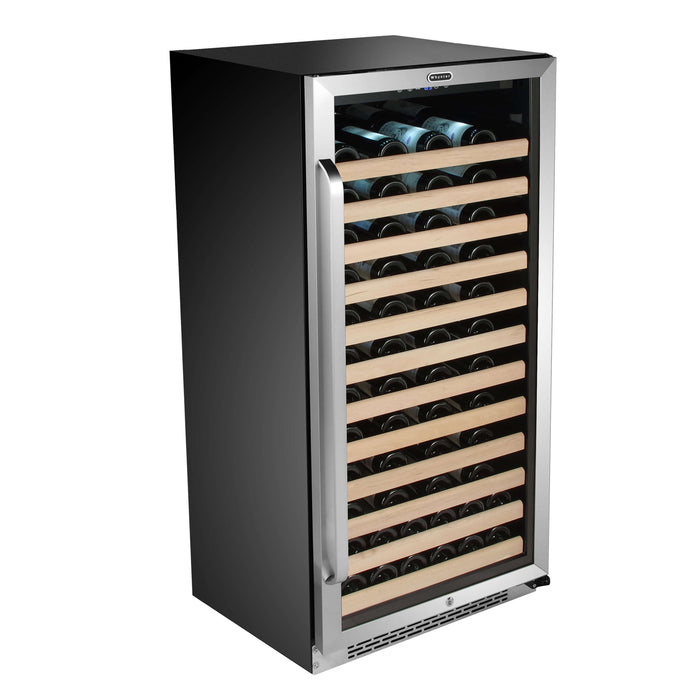 Whynter - 24" 100-Bottle Single-Zone Wine Cooler w/ Rack & LED Display (BWR-1002SD)