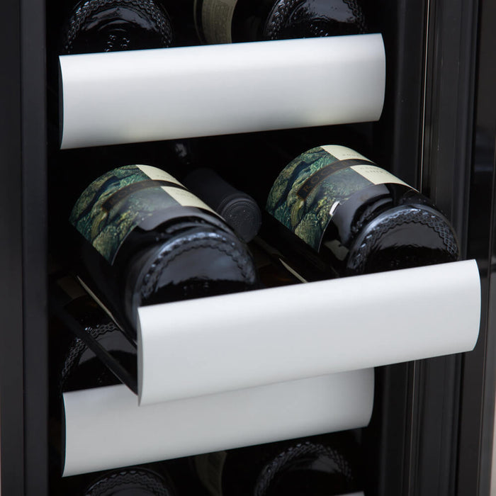 Whynter - 12" Elite Series 17-Bottle Dual-Zone Built-in Stainless Steel Wine Cooler (BWR-171DS)