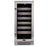 Whynter - 15" Elite Series 33-Bottle Single-Zone Freestanding/Built-In Wine Cooler w/ Seamless Stainless Steel Glass Door (BWR-331SL)