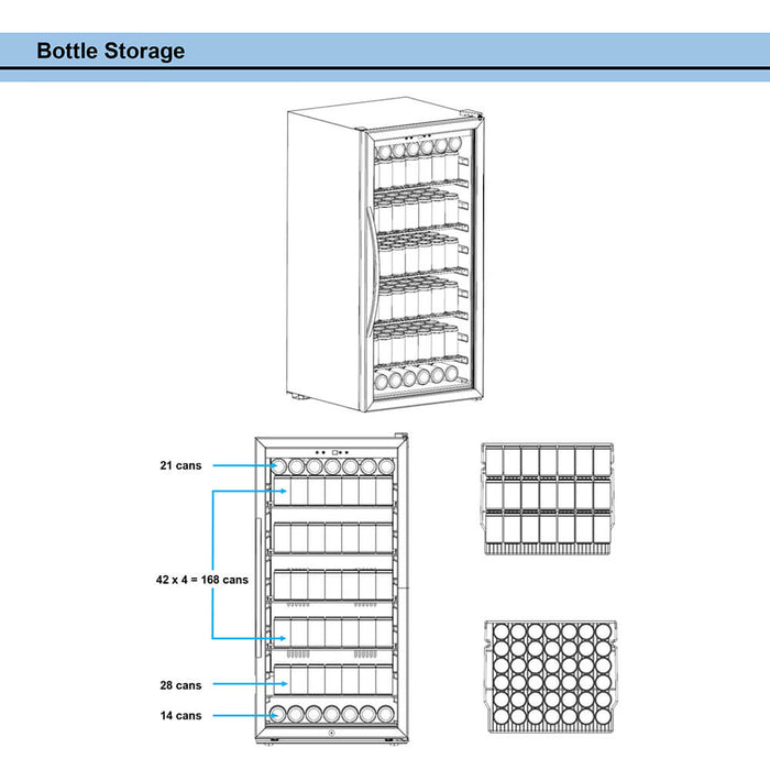 Whynter - 24" 231 Can Single-Zone Stainless Steel Beverage Center (CBM-815WS)