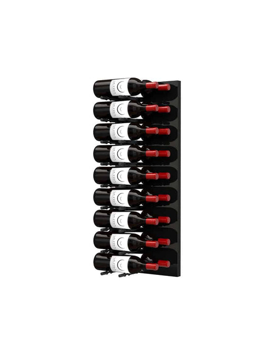 Ultra Wine Racks Fusion HZ Label-Out Wine Wall Black Acrylic (3 Foot) w/ LED Option