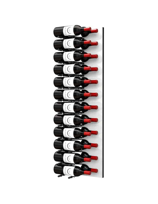 Ultra Wine Racks Fusion HZ Label Out Wine Wall White Acrylic (4 Foot) w/ LED Option