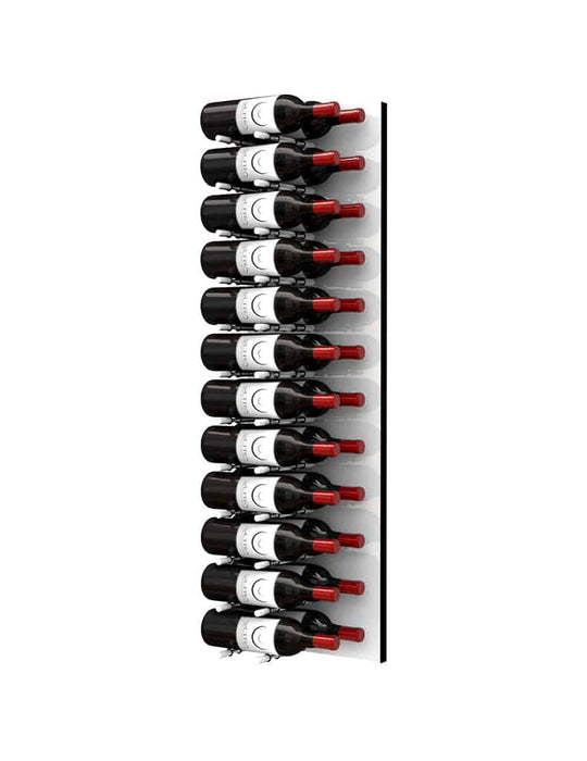 Ultra Wine Racks Fusion HZ Label Out Wine Wall White Acrylic (4 Foot) w/ LED Option