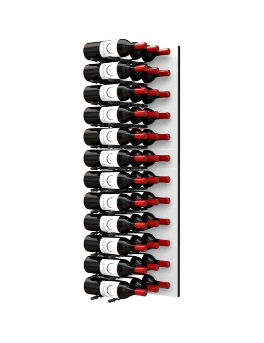 Ultra Wine Racks Fusion HZ Label Out Wine Wall White Acrylic (4 Foot) w/ LED Option