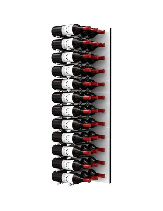 Ultra Wine Racks Fusion HZ Label Out Wine Wall White Acrylic (4 Foot) w/ LED Option