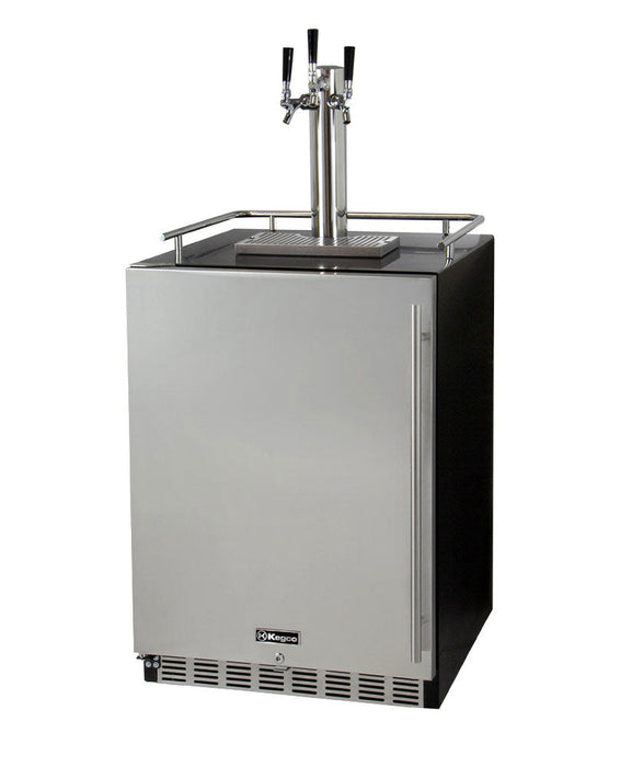 Kegco - 24"  Stainless Steel Built-in Kegerator w/-Tap Kit (HK38BSU)