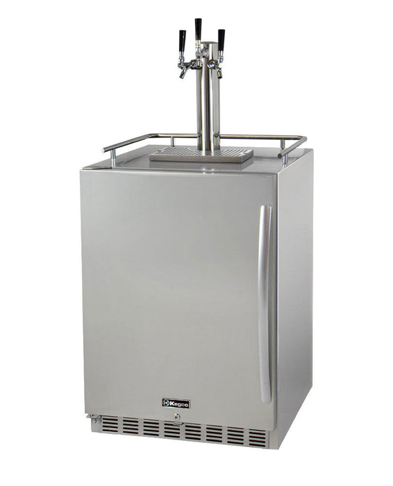 Kegco - 24"  All Stainless Steel Built-in Outdoor Kegerator w/-Tap Kit (HK38SSU)