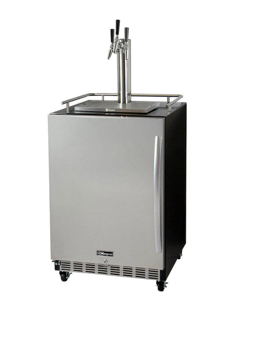 Kegco - 24"  Stainless Steel Built-in Digital Kegerator w/-Tap Kit (HK38BSC)