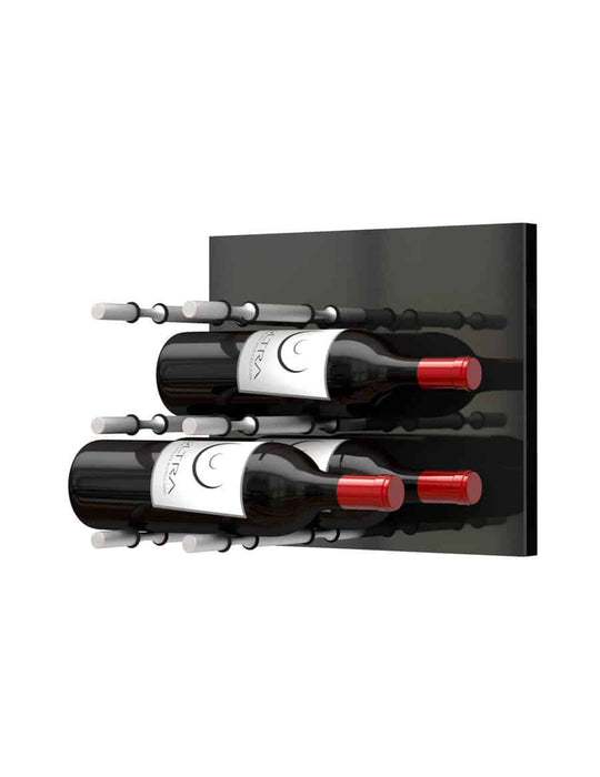 Ultra Wine Racks HZ Fusion Panel Wine Rack w/ LED Option — Black Acrylic (3 To 9 Bottles)