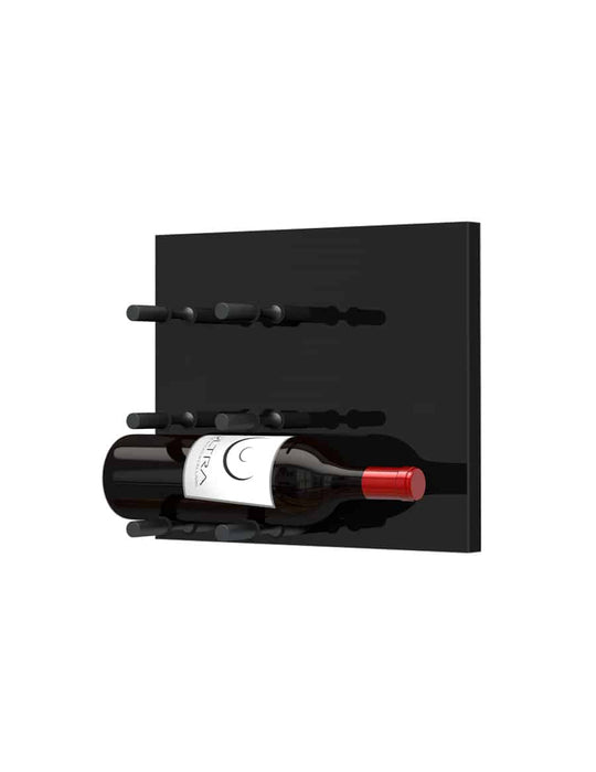 Ultra Wine Racks HZ Fusion Panel Wine Rack w/ LED Option — Black Acrylic (3 To 9 Bottles)