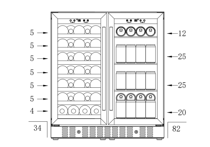 Smith & Hanks - 32" Dual-Zone Built-In/Freestanding Stainless Steel Wine & Beverage Center (RE100050)