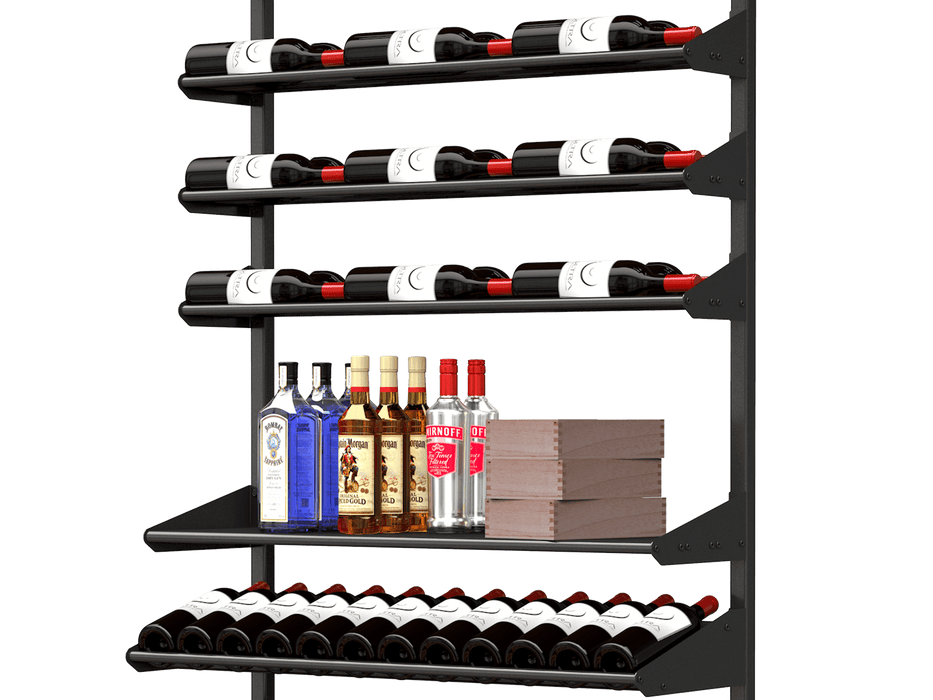 Ultra Wine Racks 10-12 Foot Black Showcase Frame – Base & Insert Set