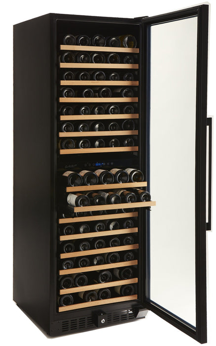 Smith & Hanks - 24" 166 Bottle Dual Zone Black Stainless Steel Wine Cooler (RE55004)