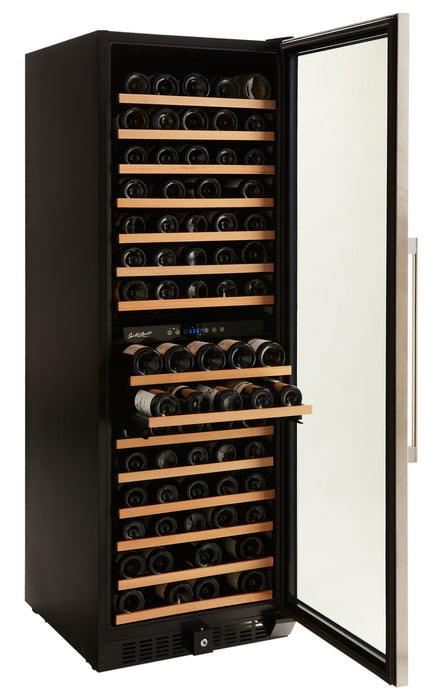 Smith & Hanks - 24" 166 Bottle Premium Dual Zone Wine Cooler with Seamless Stainless Steel Trim Door (RE100041)