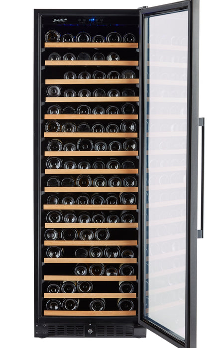 Smith & Hanks - 24" 166 Bottle Single Zone Black Stainless Steel Wine Cooler (RE55003)