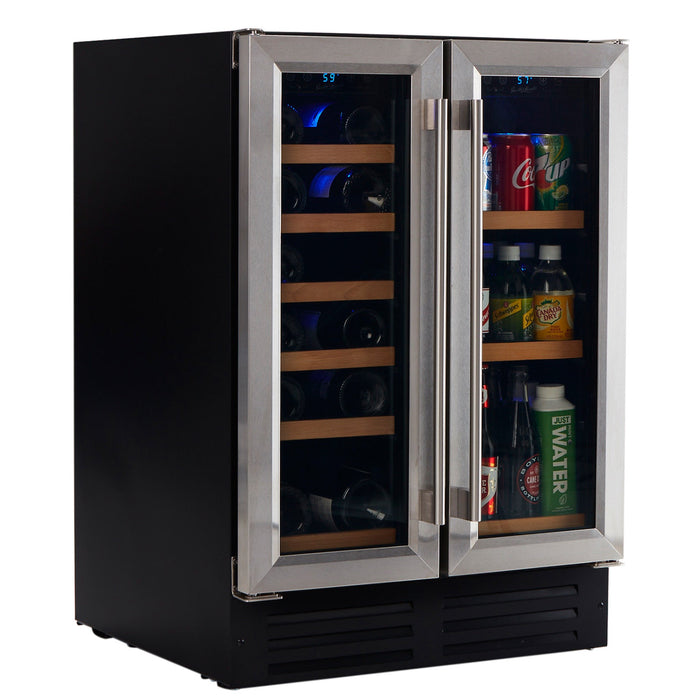 Smith & Hanks - 24" Dual Zone Stainless Steel Trim Under Counter Wine and Beverage Center (RE100055)