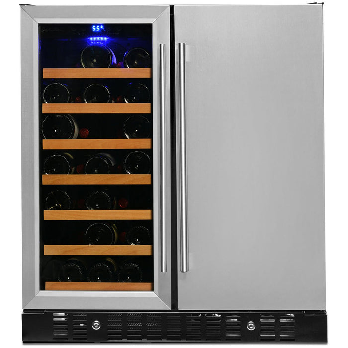 Smith & Hanks - 32" Dual-Zone Built-In/Freestanding Stainless Steel Wine & Beverage Center (RE100050)