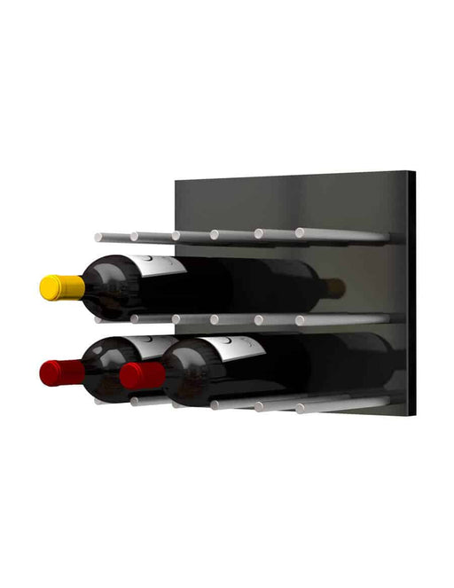 Ultra Wine Racks ST Fusion Panel Wine Rack — Black Acrylic (9 Bottles)