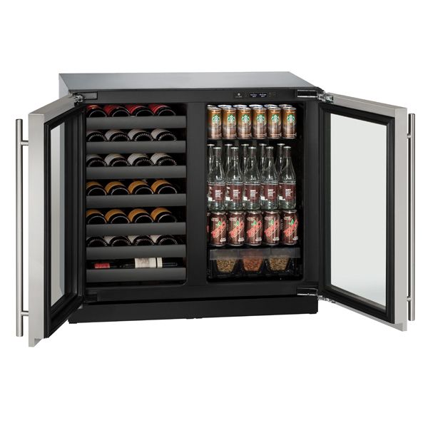 U-Line - 36" 3000 Series Beverage Center w/ French Door (3036BVWC)