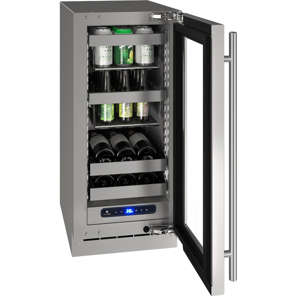 U-Line - 15" Built-in/Freestanding 5 Class Slide & Secure™ Beverage Center (UHBV515)