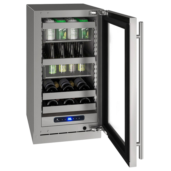 U-Line - 18" Built-in/Freestanding 5 Class Slide & Secure™ Beverage Center (UHBV518)